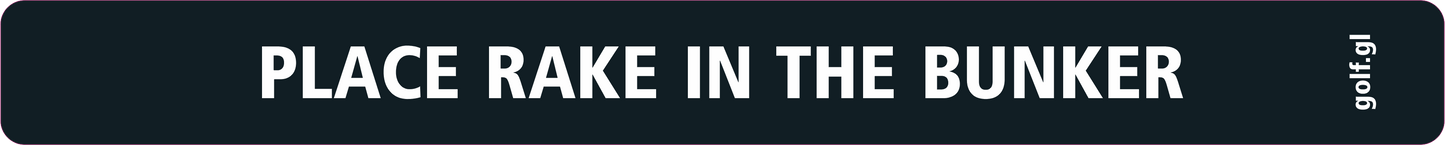 EN: Klistermærke sort: "Hele riven skal ligge i bunkeren"