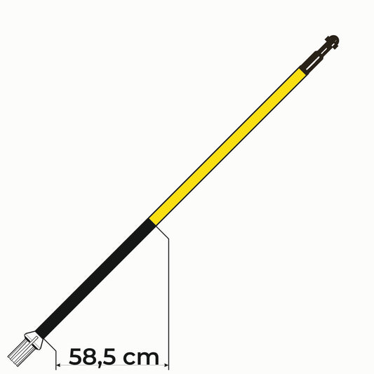 Flagstick 5' yellow with 1 black stripe