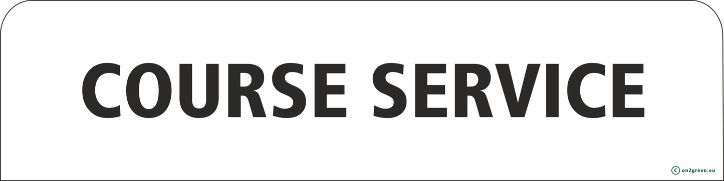 Baneservice skilt til golfbil