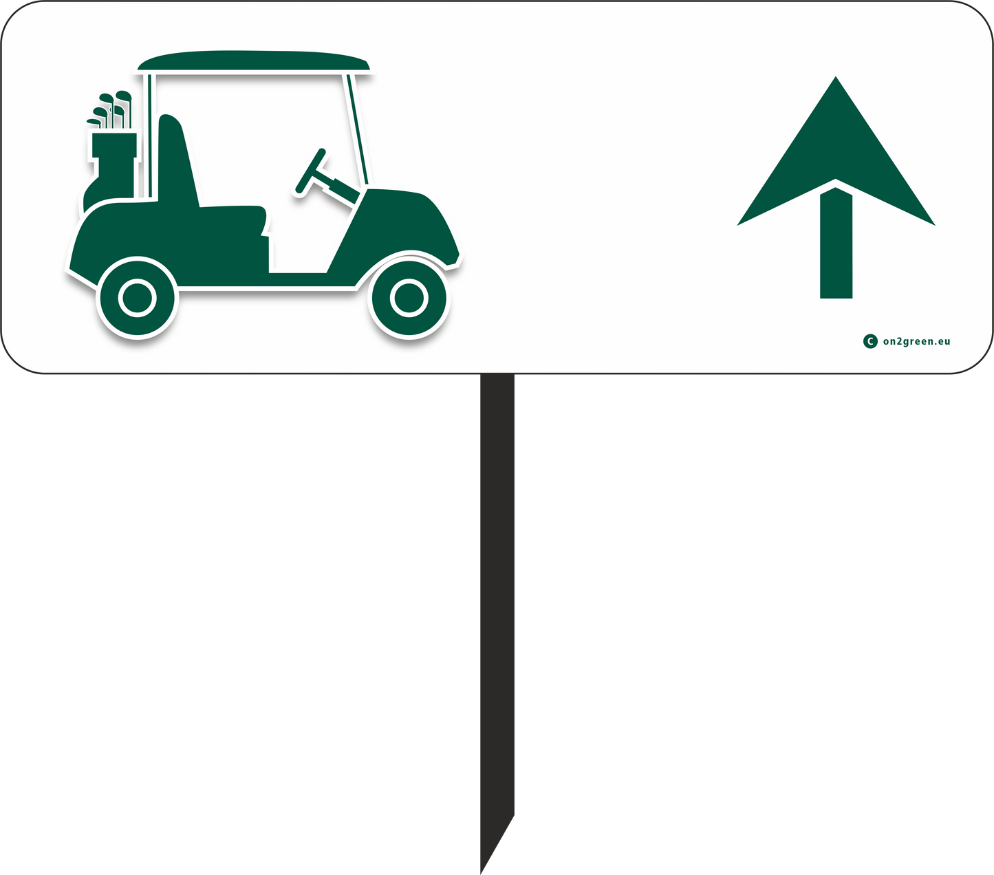 Golf Sign: GOLF CART - up arrow