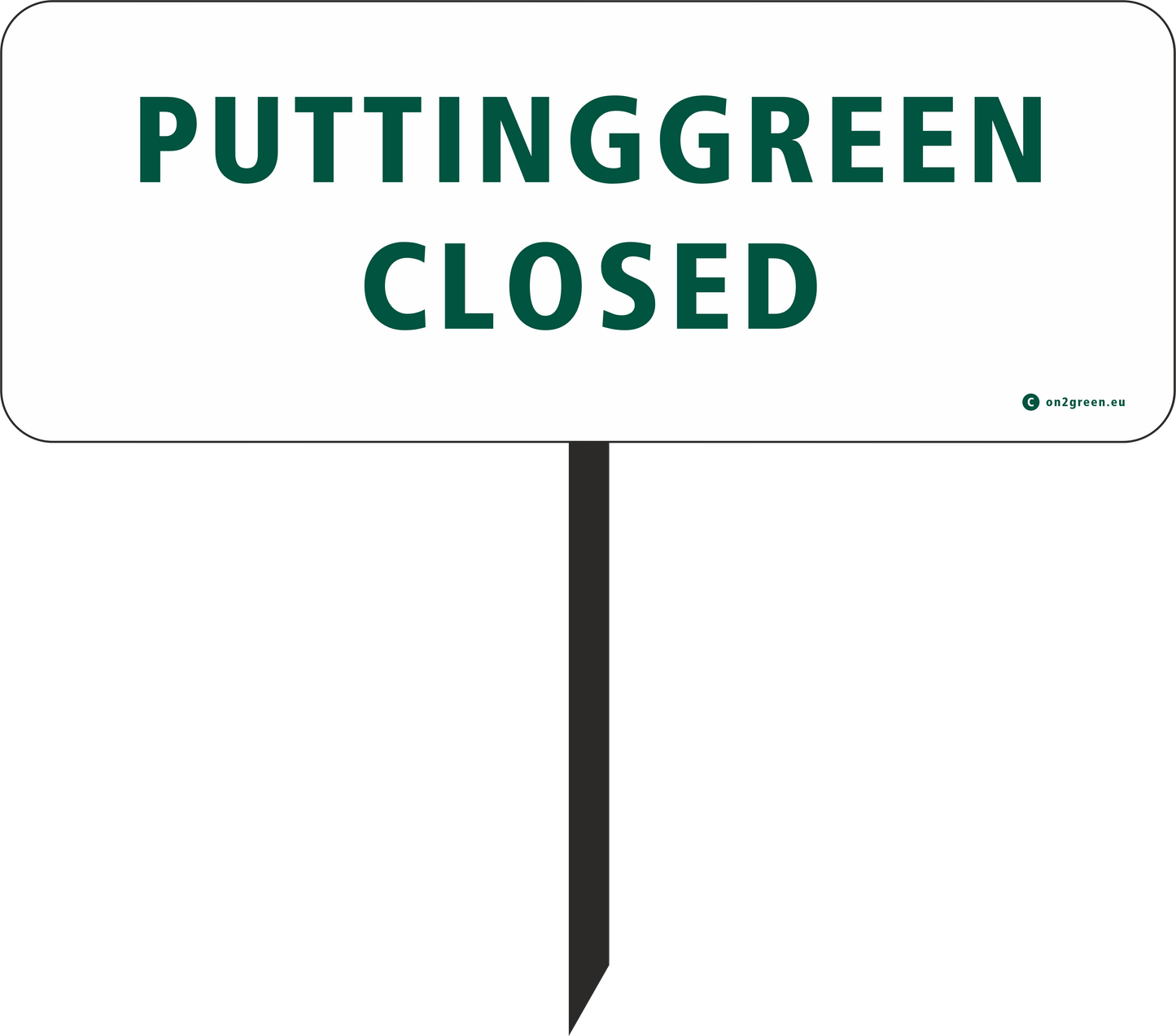Golf sign: Puttinggreen closed