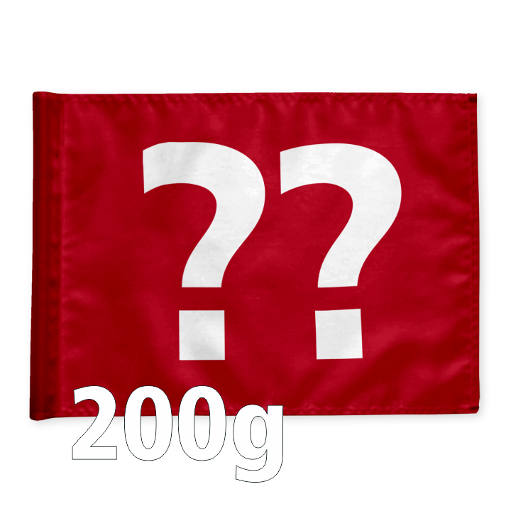 Stykvis minigolf Flag, enkeltsidet, rød, valgfrit nummer, 200 gram