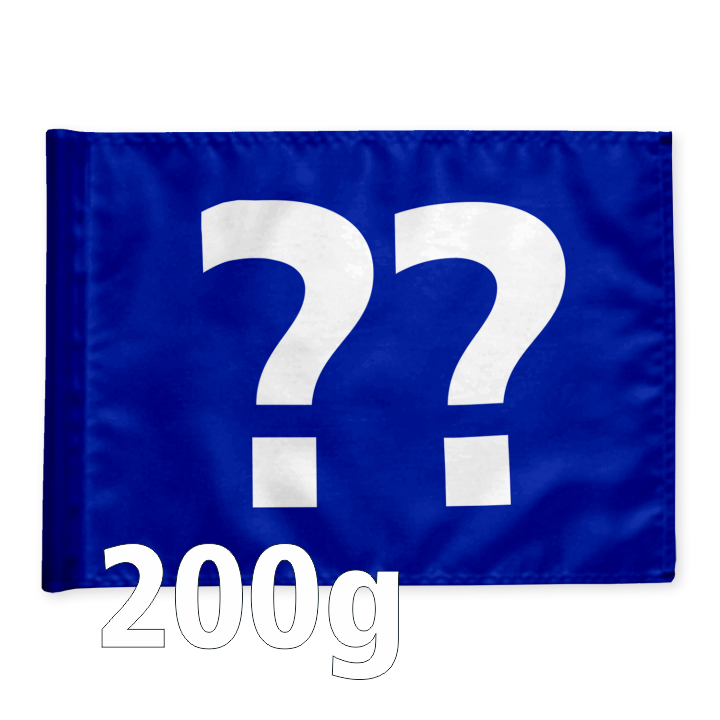 Stykvis Golf Flag, blå, valgfri nummer, 200 gram