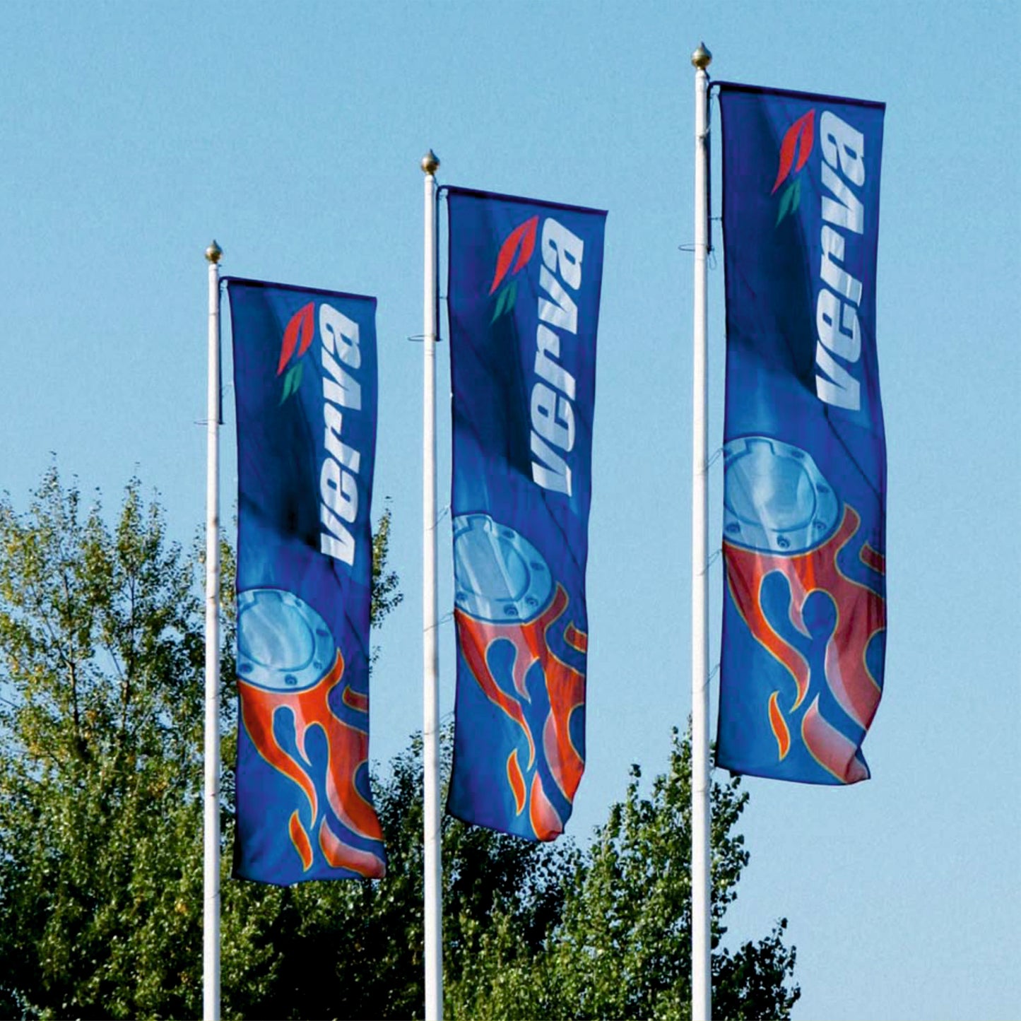 Club flag 225x175 cm 115g upright