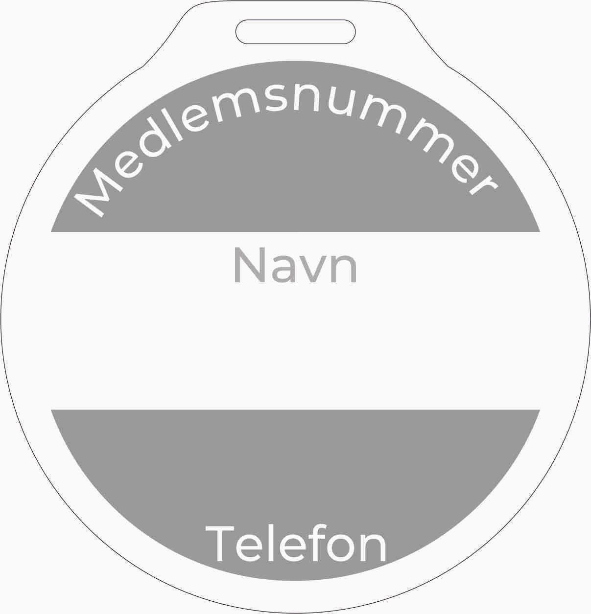 Bagmærke ø 100mm digital printet på 2 sider