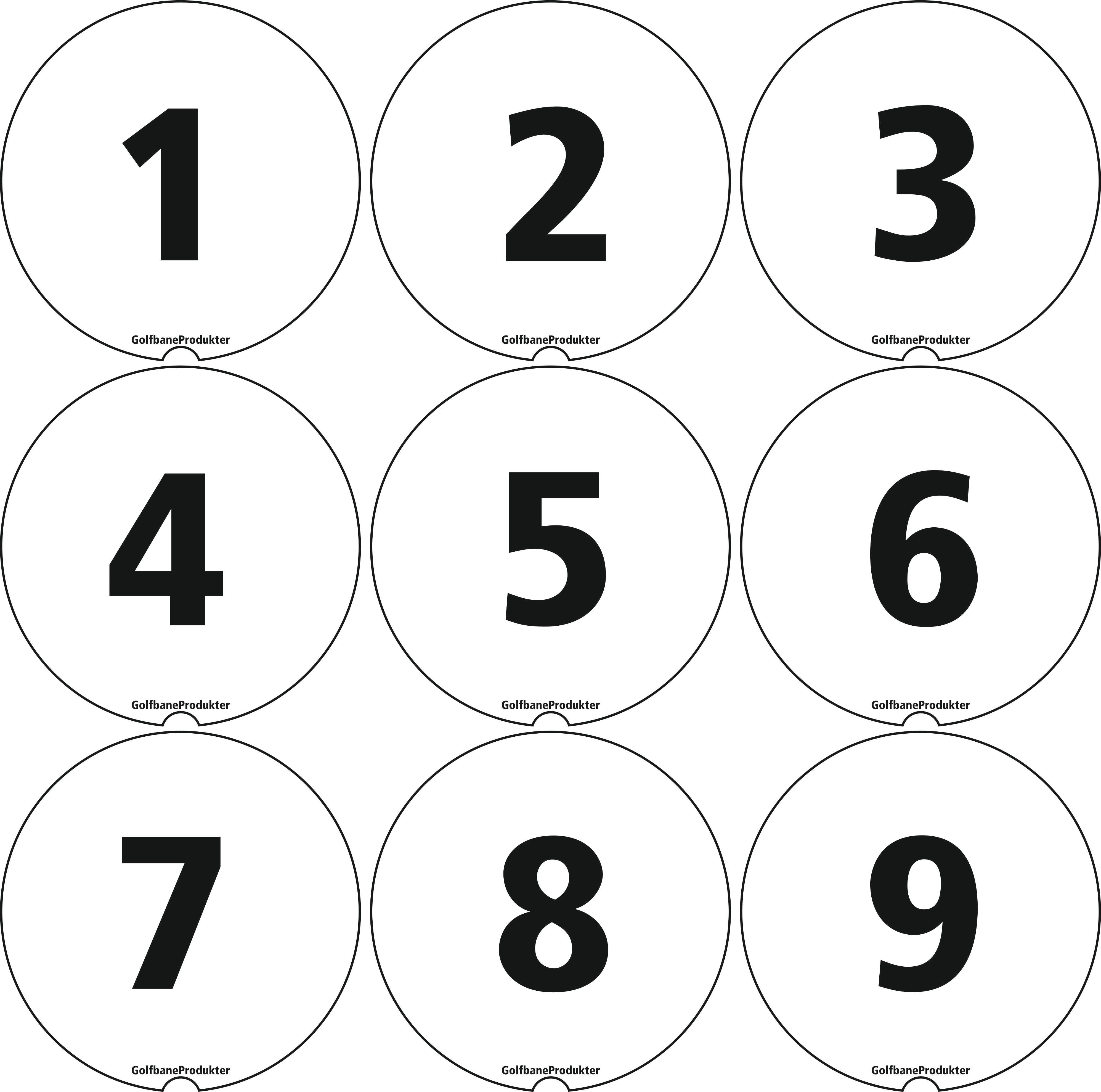 Stickers 19 for Round Putting Green Flag Northgolf