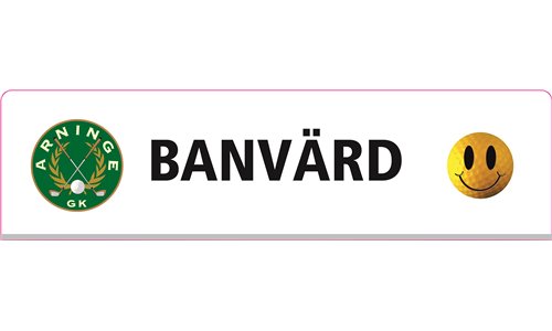 Skilte til golf biler / Carts