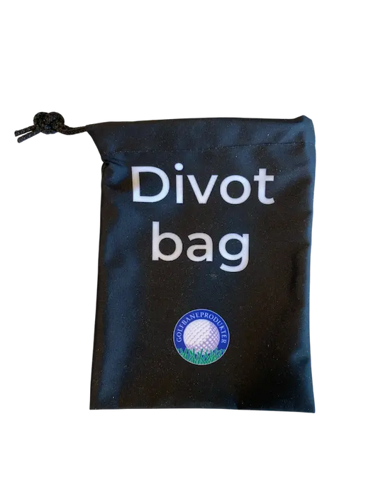 Divot bag i polyester med tekst