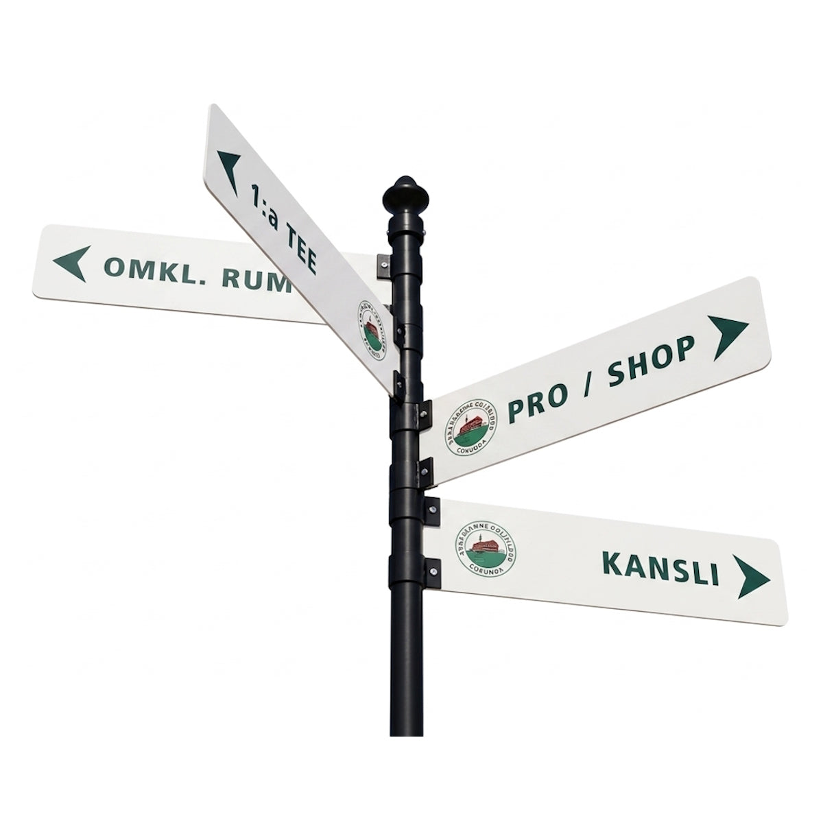 Guidance Sign w/text, white