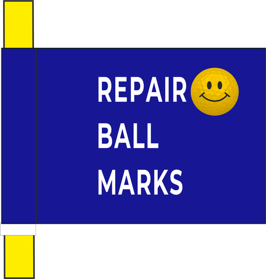 Marking Flag Blue  with "Repair ball mark"