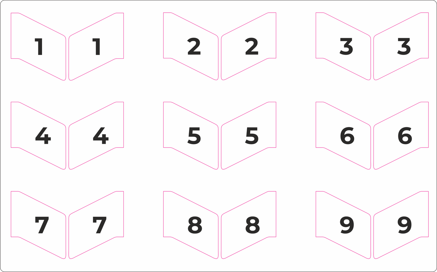 Stickers 1-9 Flag for putting green Flag