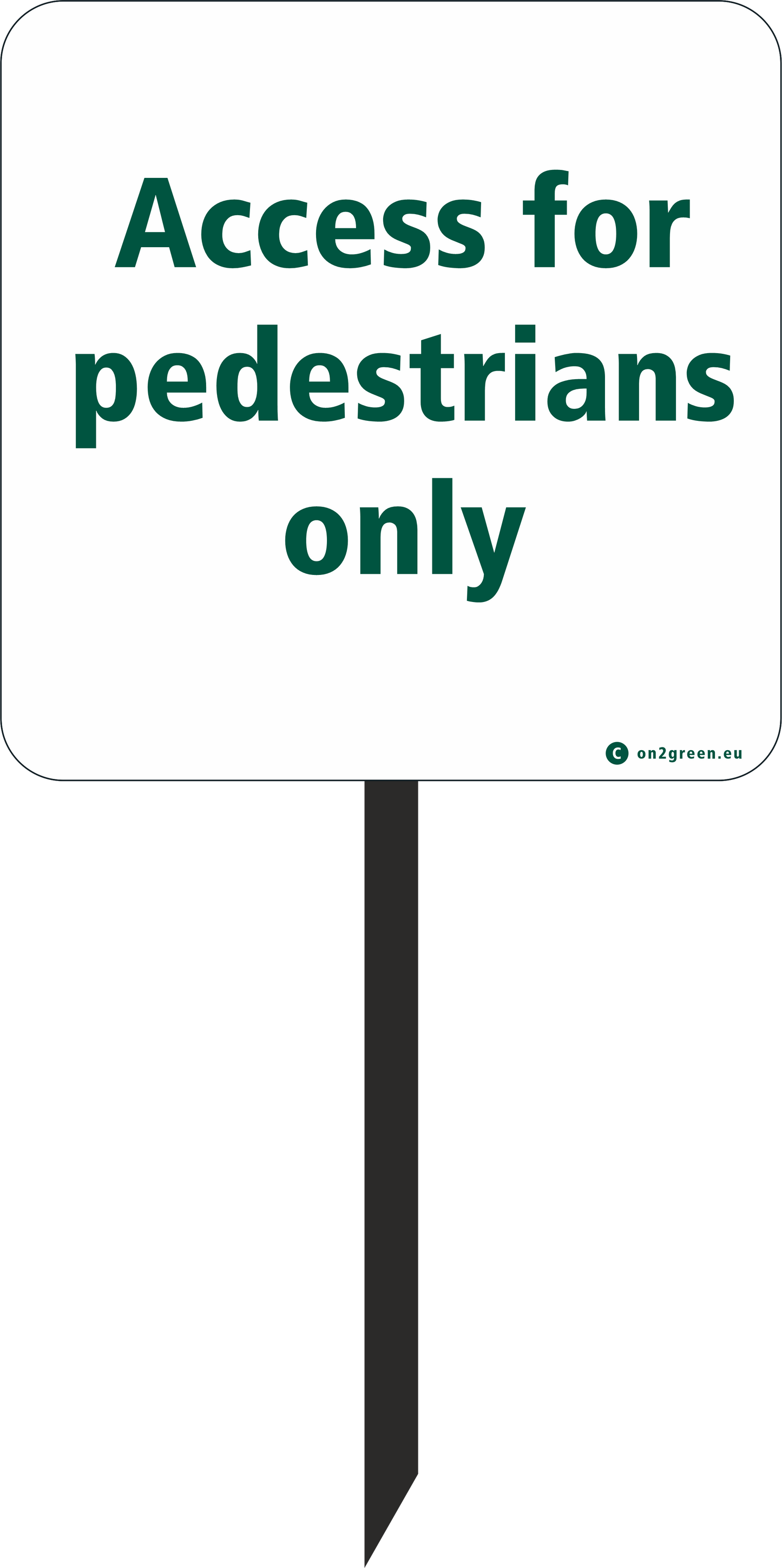 Golf sign: Access for pedestrians only