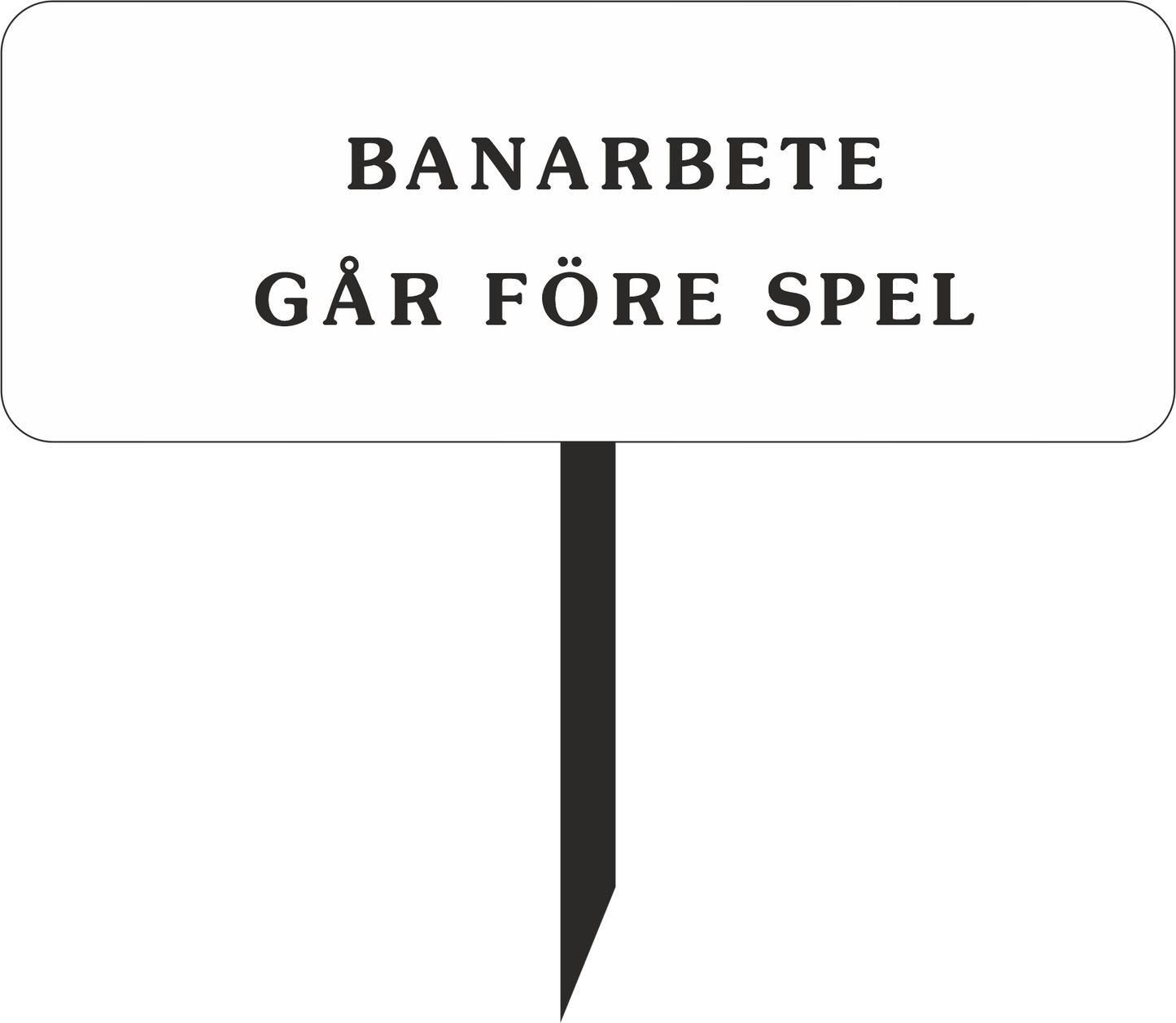 Golfskilt art 34, BANARBETE
