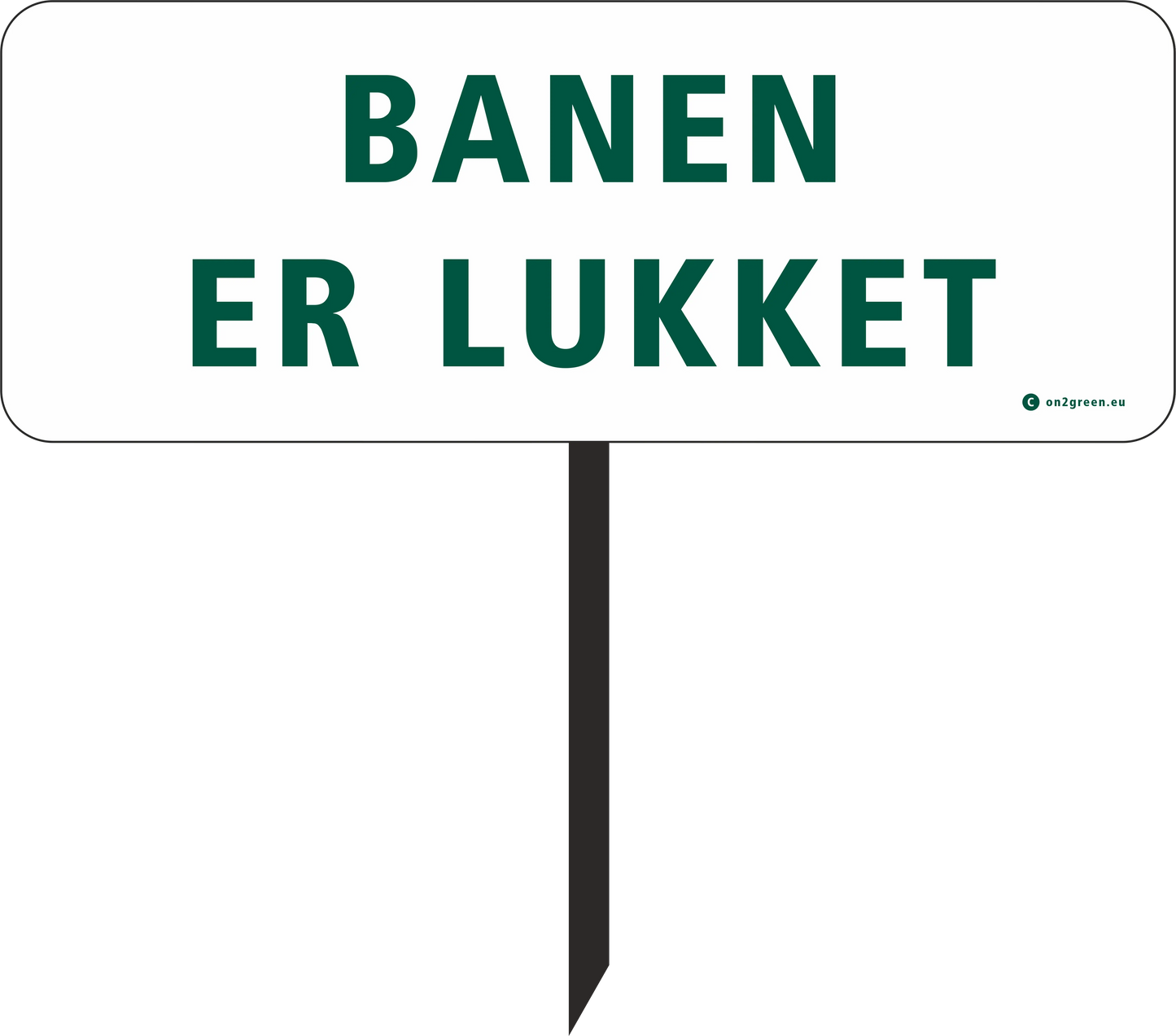 Golfskilt: Banen er lukket