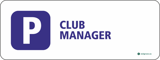 Parkeringsskilt: Club manager