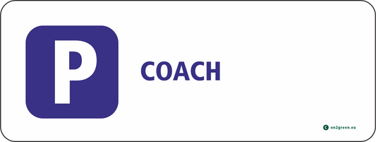 Parking sign for wall: Coach