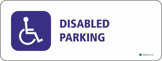 Parking sign for wall: Handicap parking