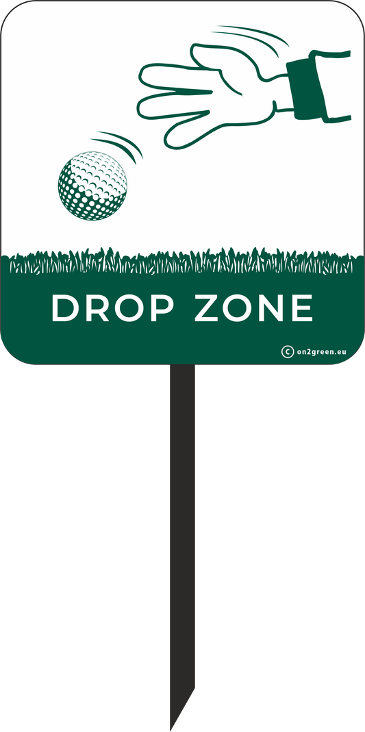 Golf Sign: DROP ZONE