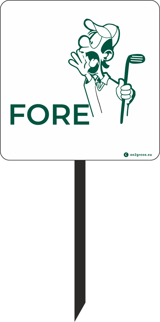 Golf Sign: Yell foré