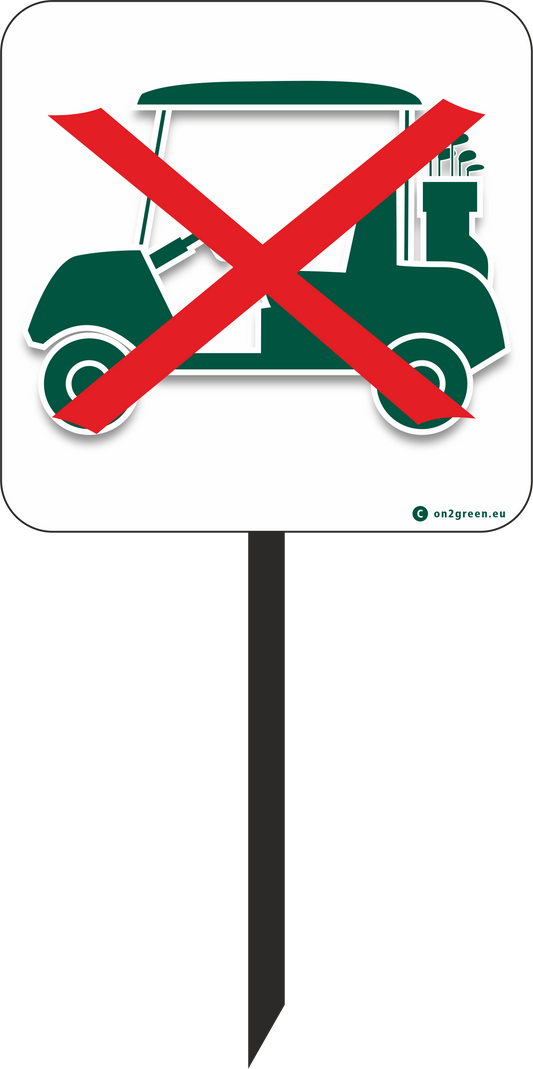 Golf Sign: Golf Cars not allowed