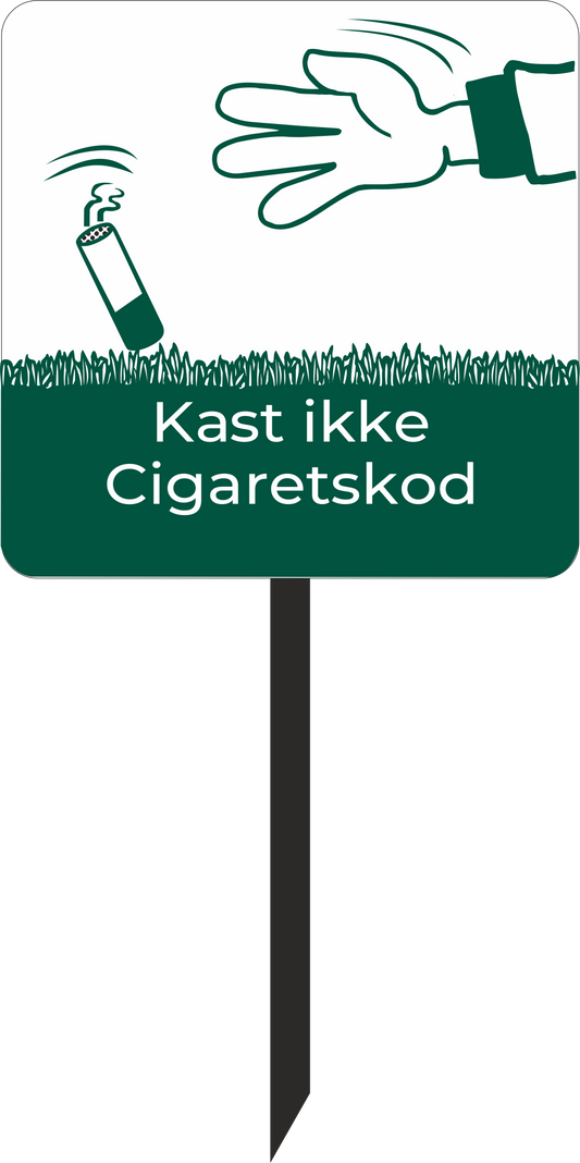 Golf sign Do not throw cigarette butts