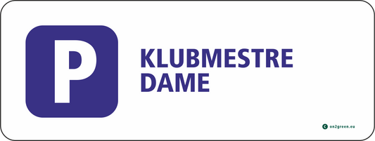 Parking sign for wall: Champion women