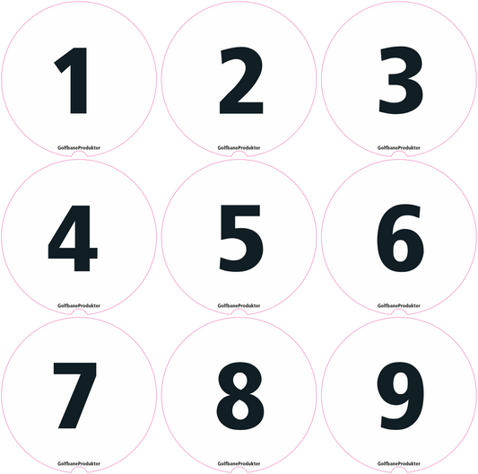 Tal til skrå Globe tee marker