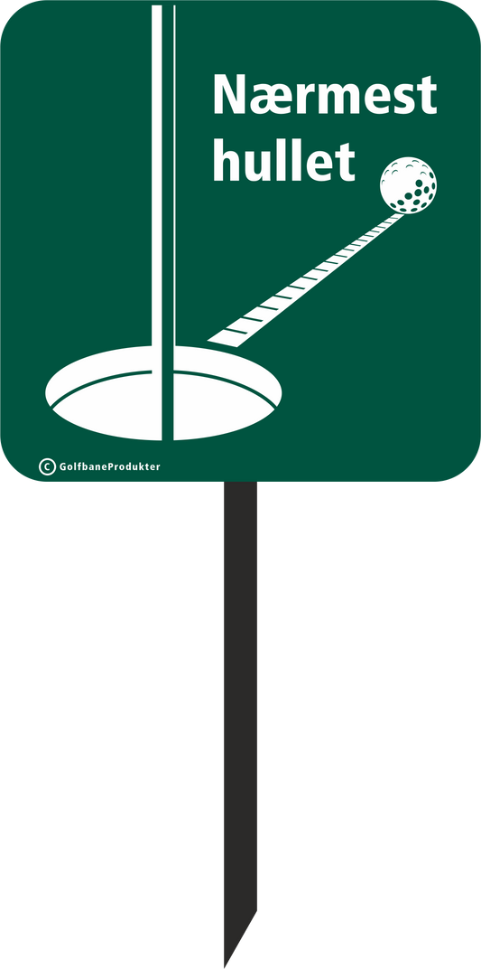 Golf sign Nearest hole