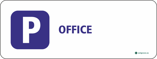 Parking sign for wall: Office