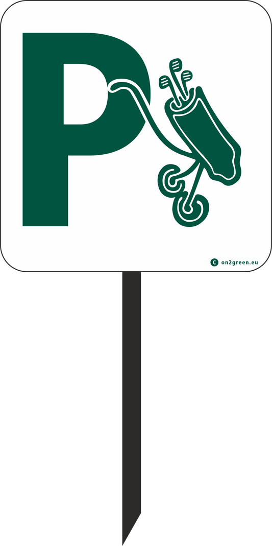 Golf Sign: Parking of trolley