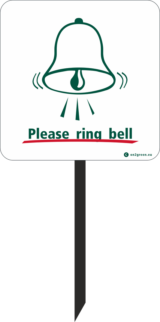 Golf sign: Please ring bell