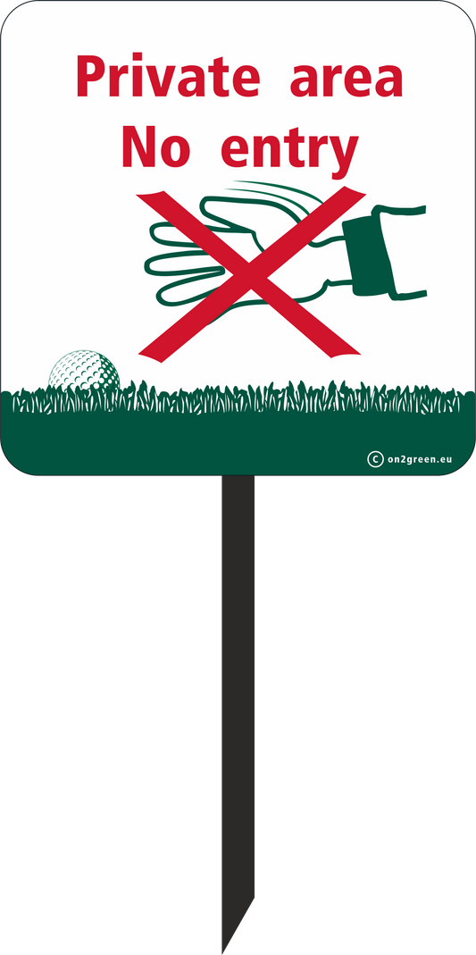 Golf sign: Private area