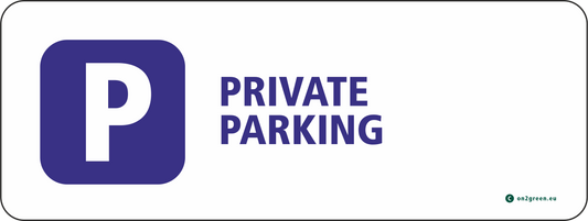 Parking sign for wall: Private parking