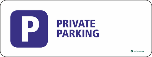 Parking sign: Private parking