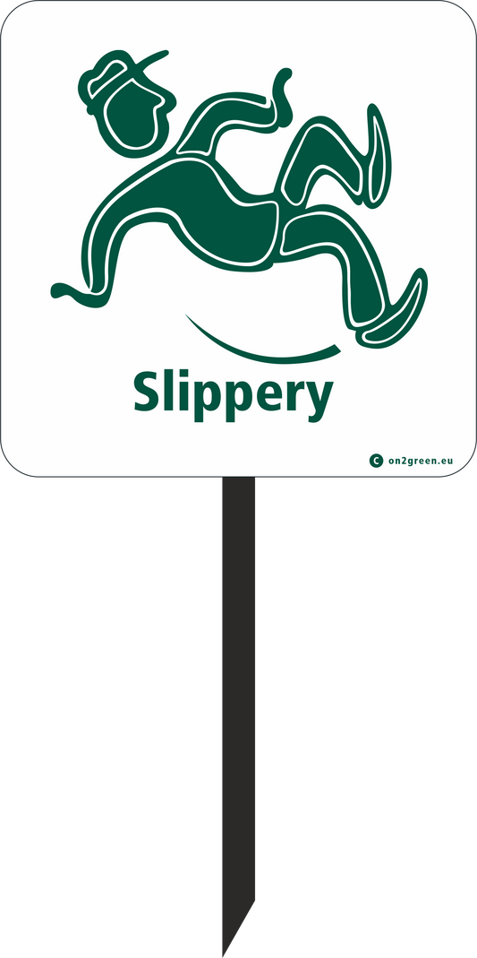 Golf sign Slippery