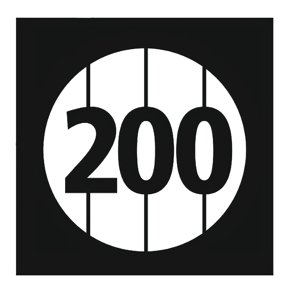 200 meter distance template for spray painting on grass