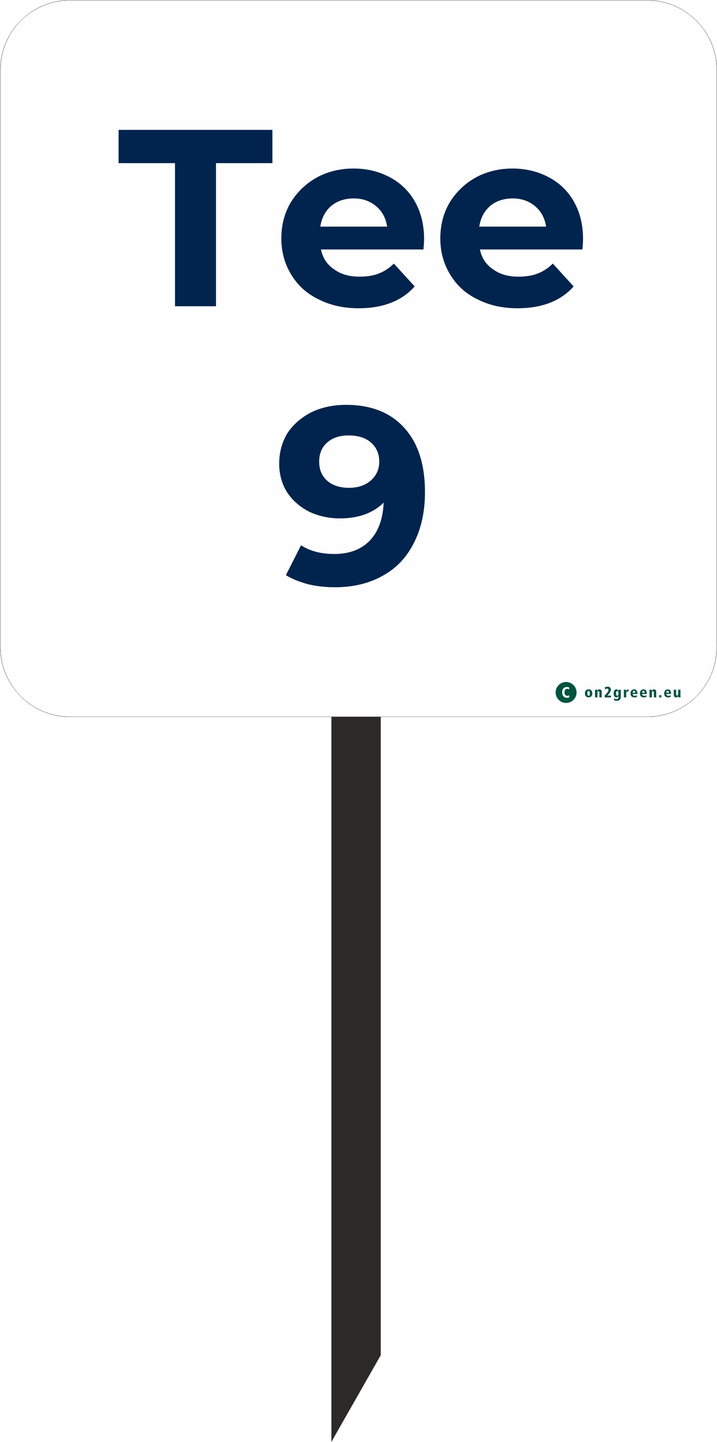 Golf sign with hole number