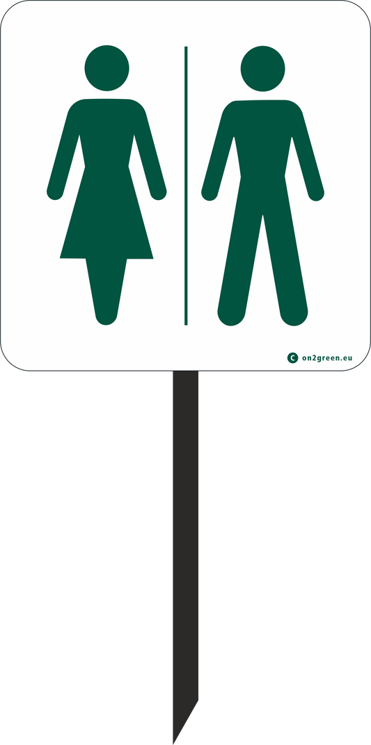 Golf sign: Toilet