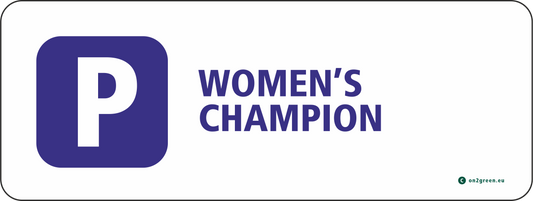 Parking sign: Champion women