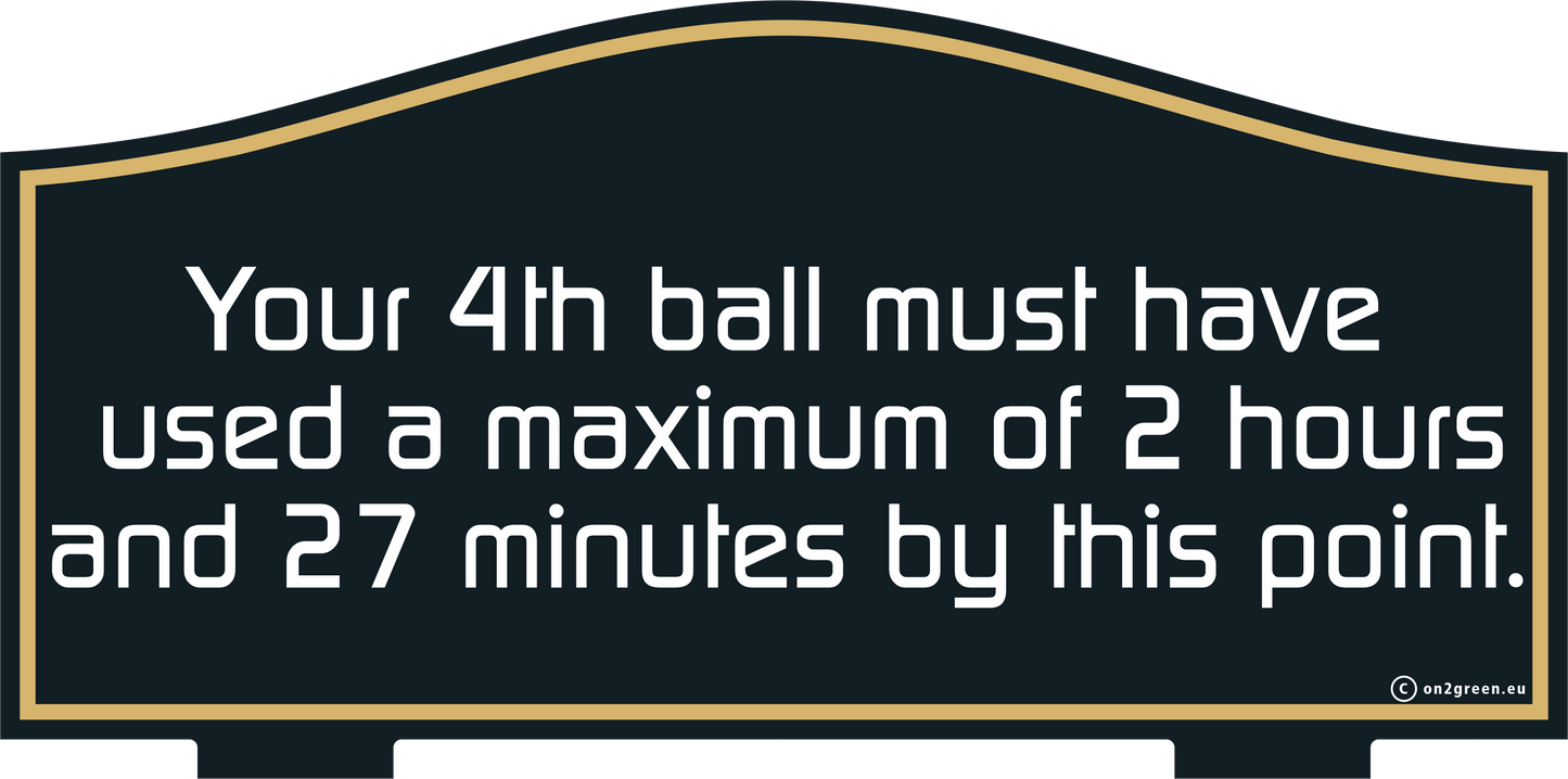 Golf sign: Your 4th ball must have used a maximum
