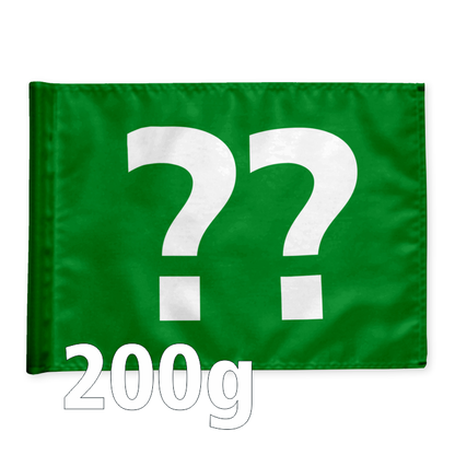 Stykvis Golf Flag, grøn, valgfri nummer, 200 gram