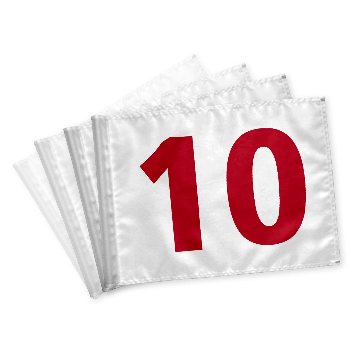 Golf Flags 10-18, white w/ red, 115 g