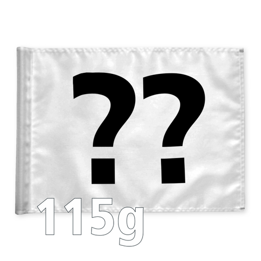 Stykvis Adventure Golf Flag, hvid, valgfri nummer, 115 gram