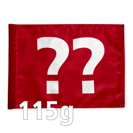 Stykvis Adventure Golf Flag, rød, valgfri nummer, 115 gram