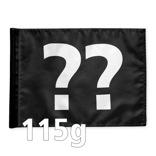 Stykvis Adventure Golf Flag, sort, valgfri nummer, 115 gram