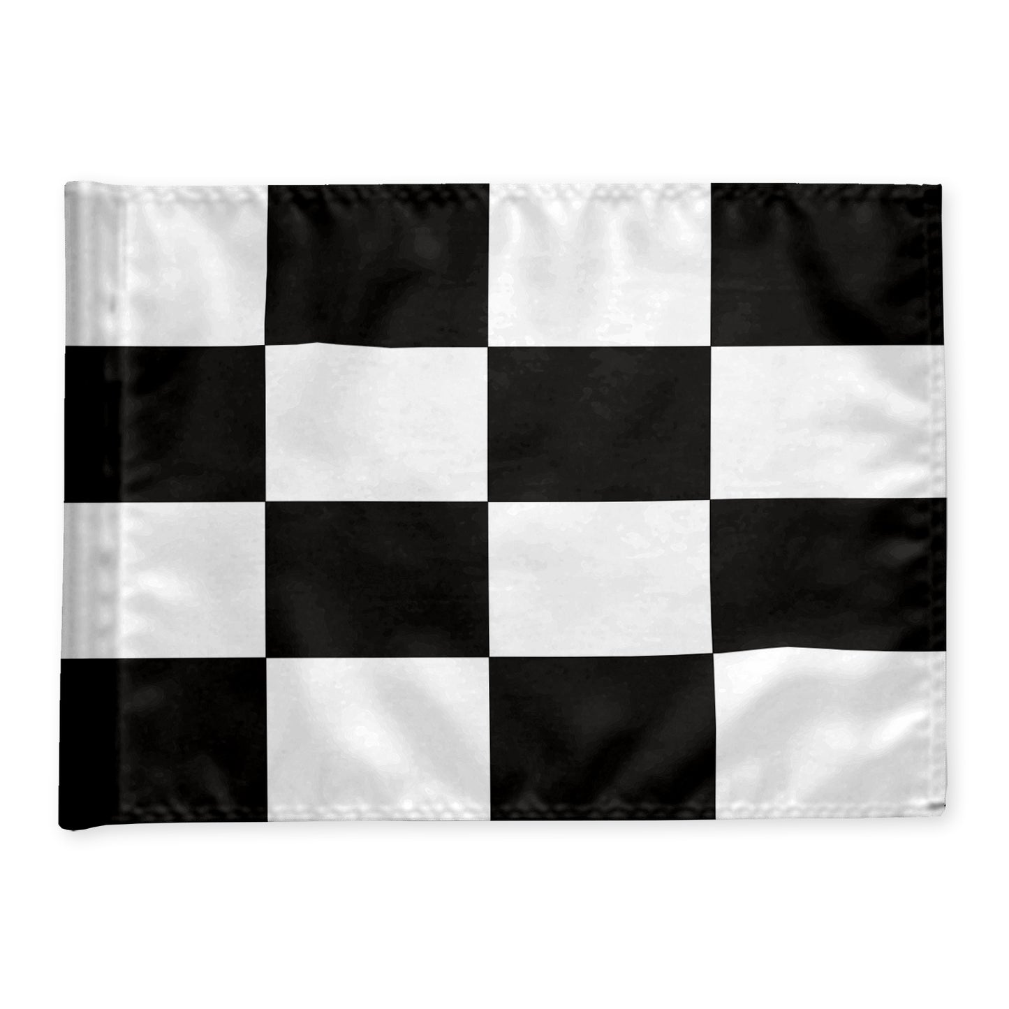 Puttinggreenflag, checkered black/white, 200 gram fabric