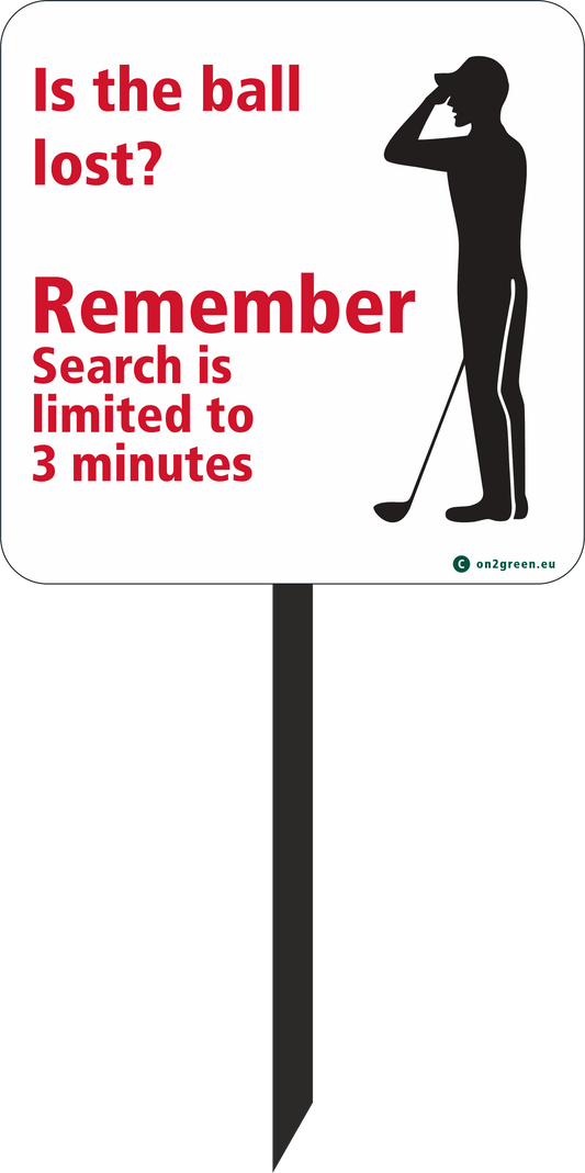 EN: Golftskilt Er bolden væk?