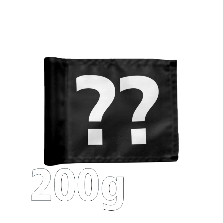 Stykvis Puttinggreen Flag, dobbeltsidig, sort, valgfrit nummer, 200 gram