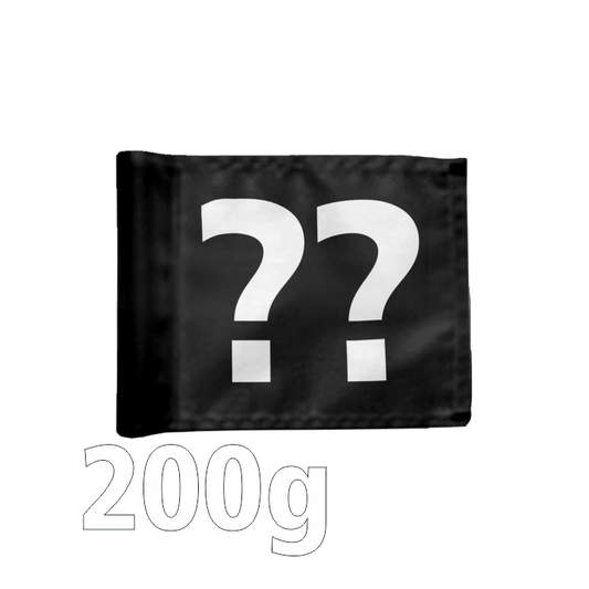 Stykvis Puttinggreen Flag, enkeltsidet, sort, valgfrit nummer, 200 gram