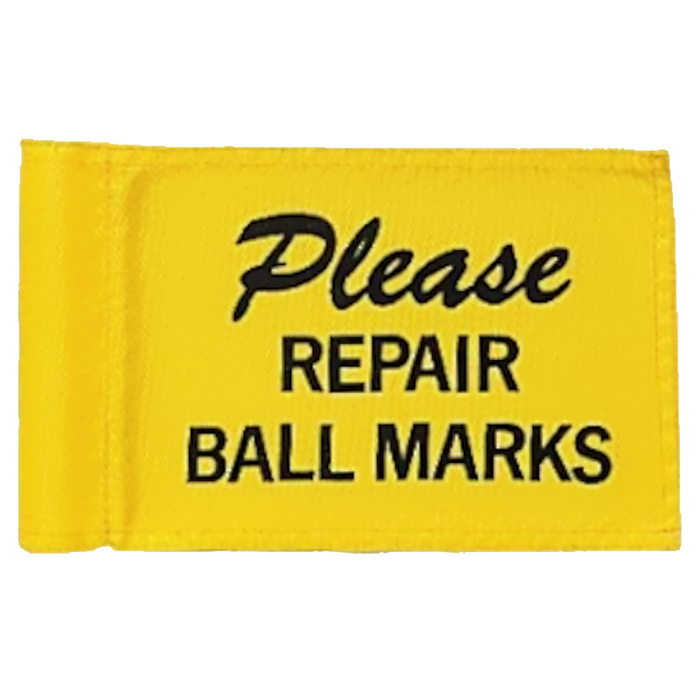 Placement flag, Yellow/Black text, nylon